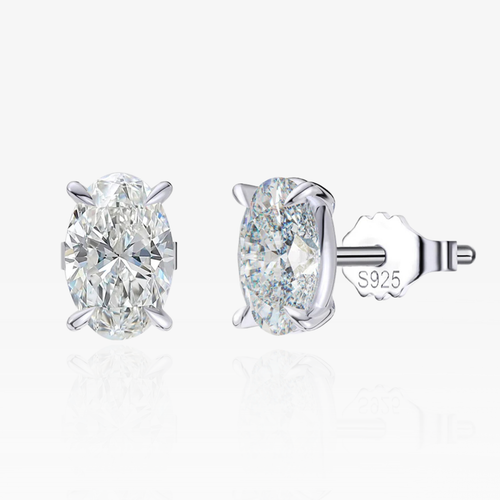 Diamant Ohrstecker mit Moissanite Stein