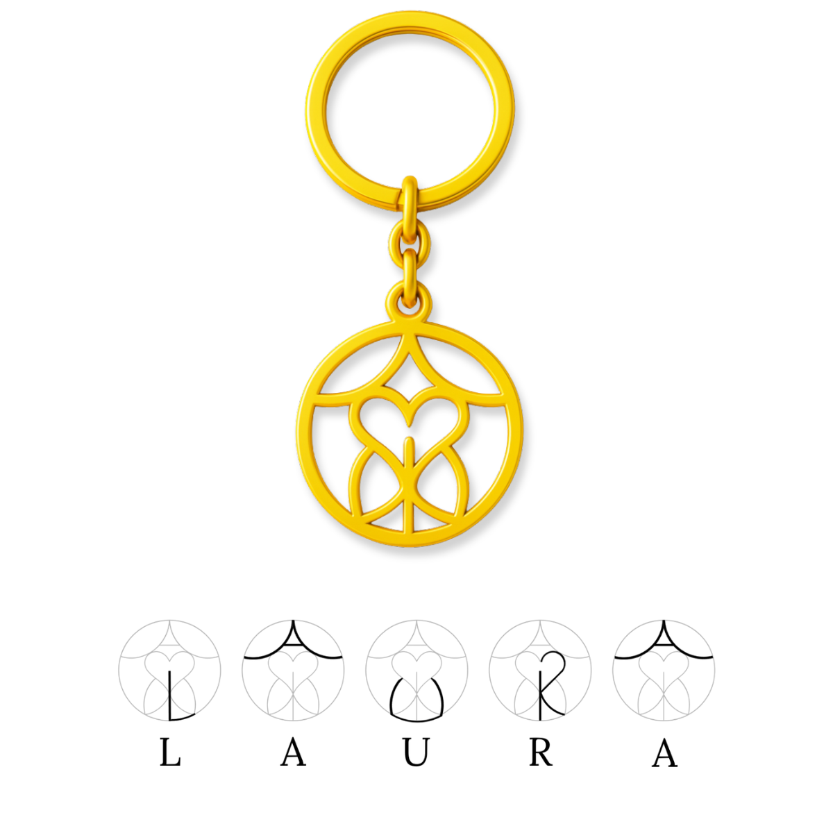 Personalisierbarer Monogramm-Anhänger