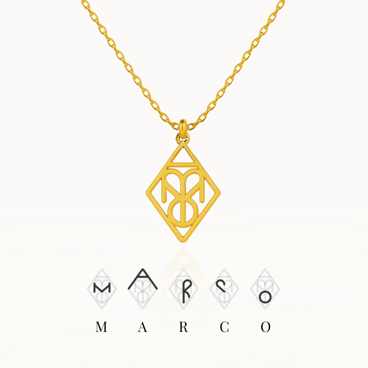 Personalisierbare Diamant Monogramm Namens-Kette