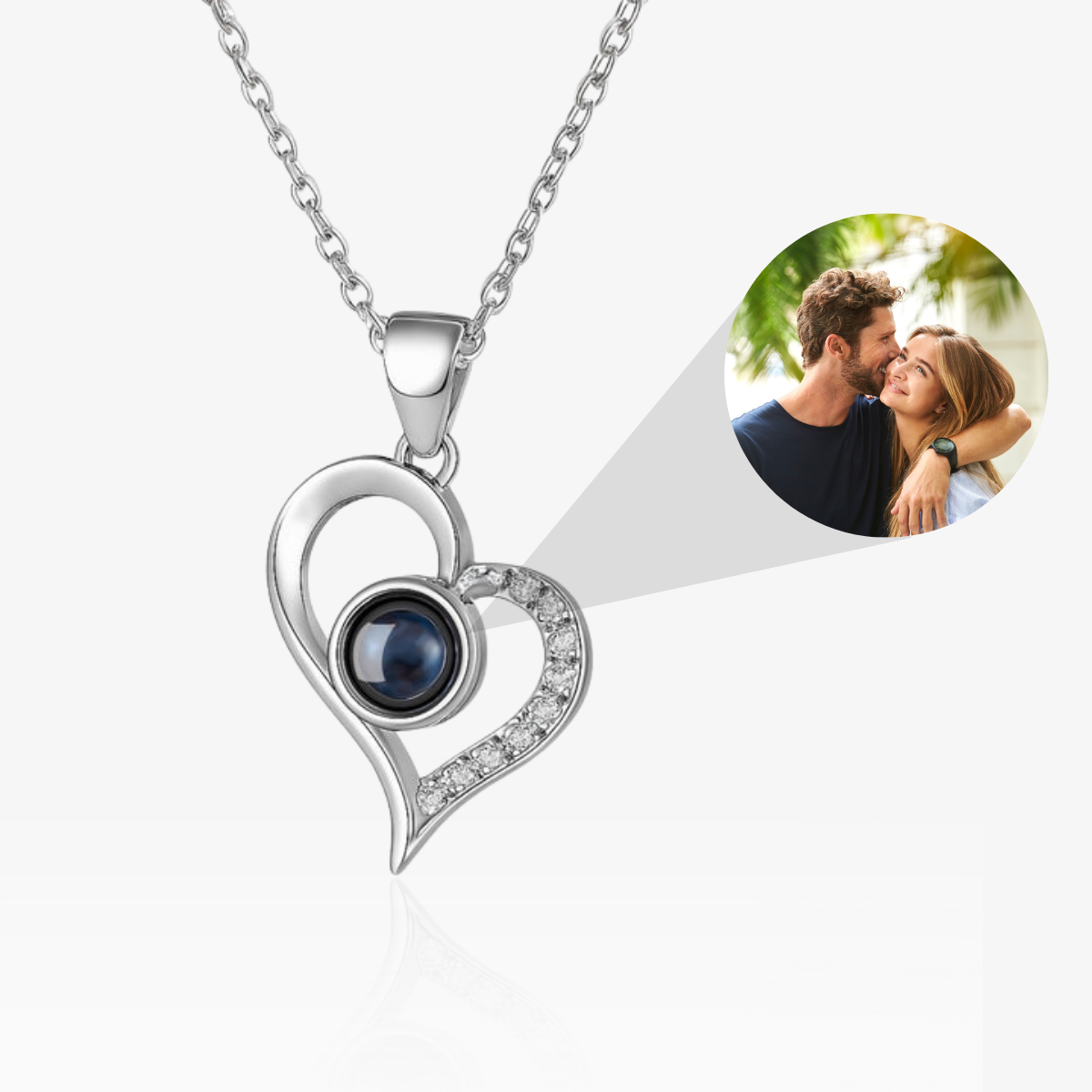 Personalisierte Herz Halskette mit Foto