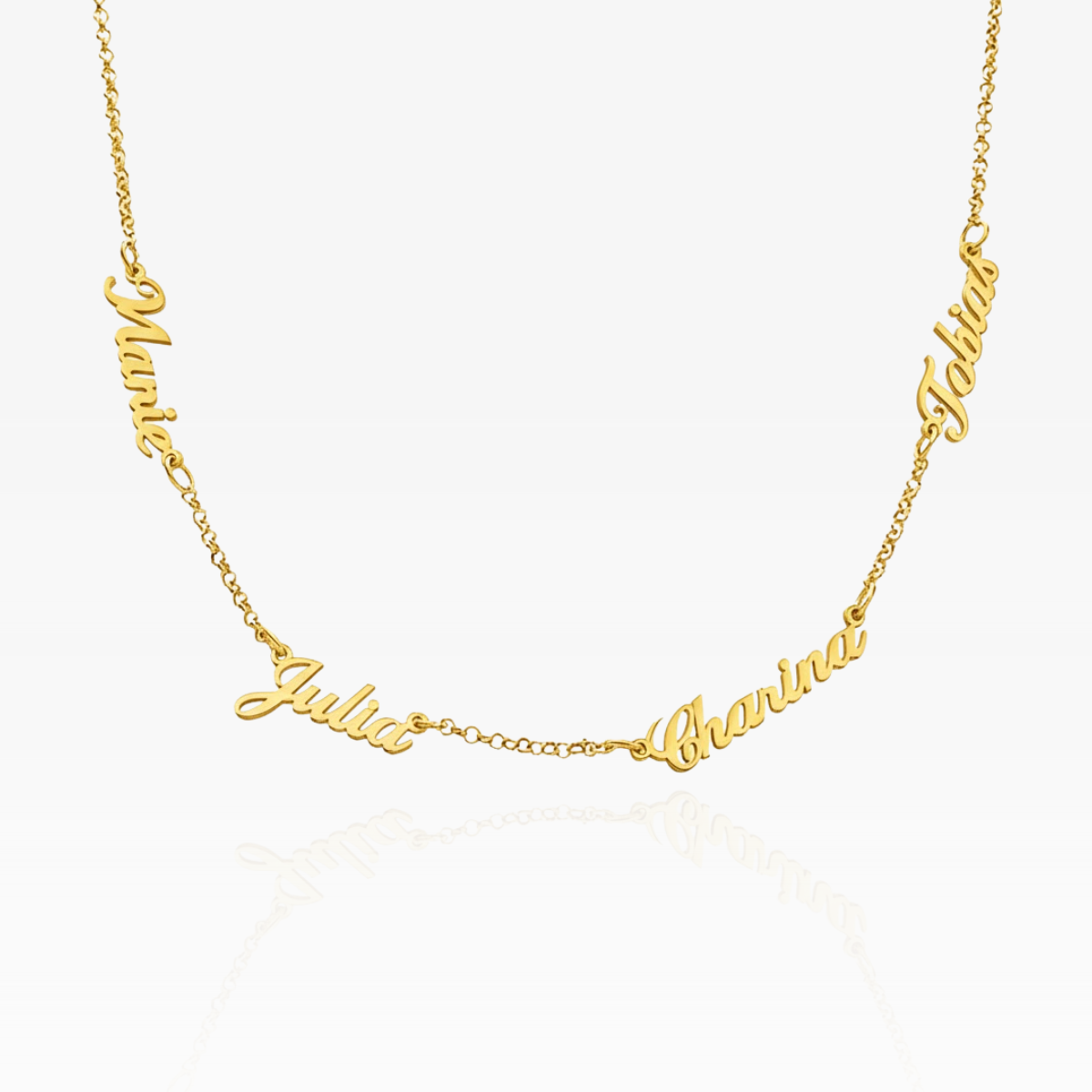 Mehrnamige Schriftzug-Halskette