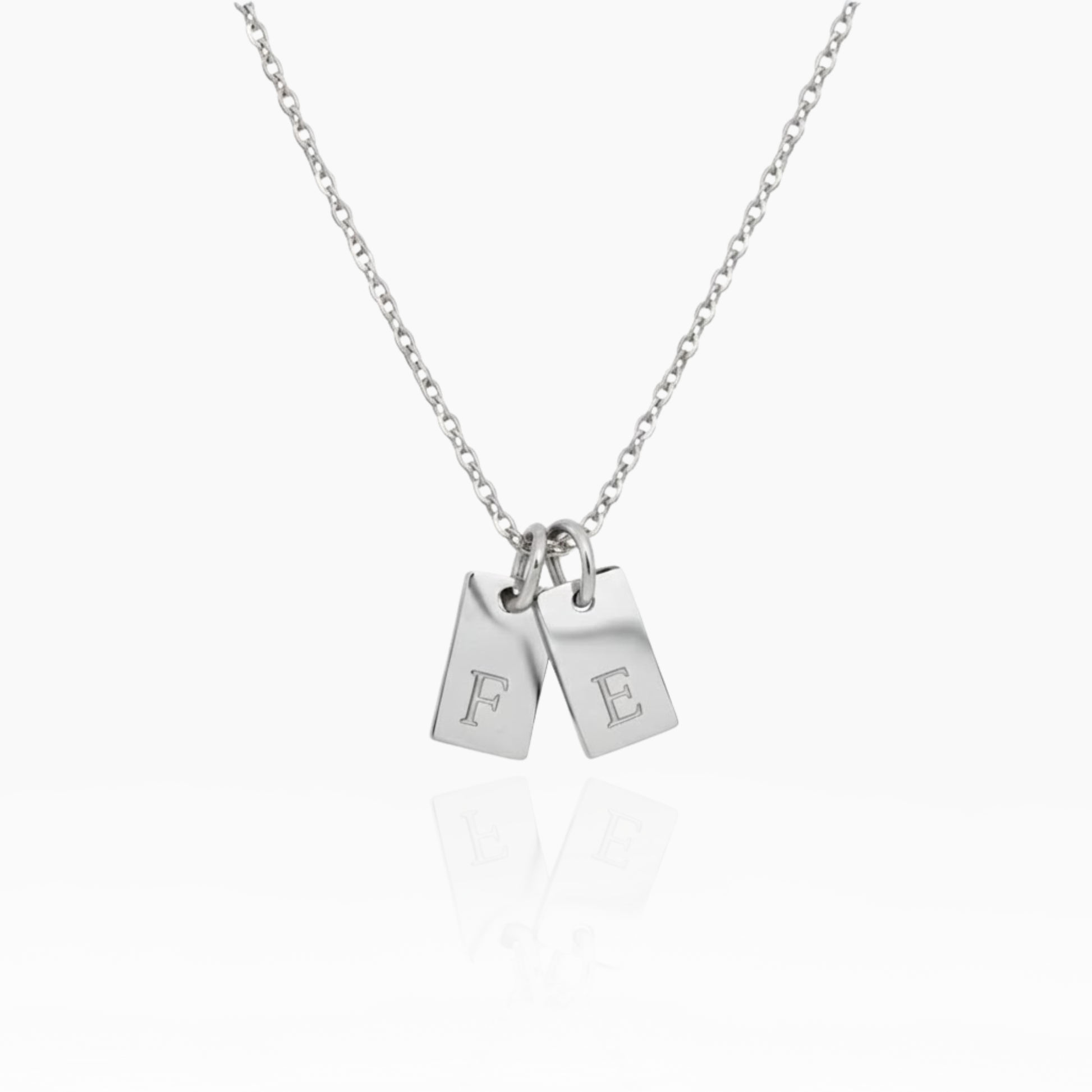 Initialen-Plättchen Halskette