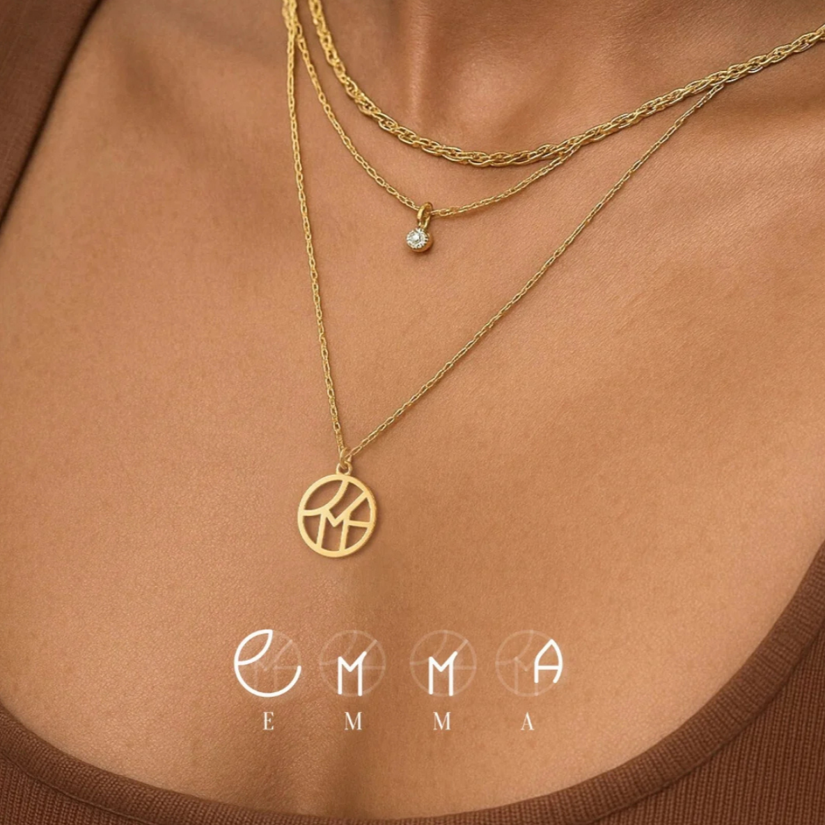 Personalisierbare Monogramm Namens-Kette