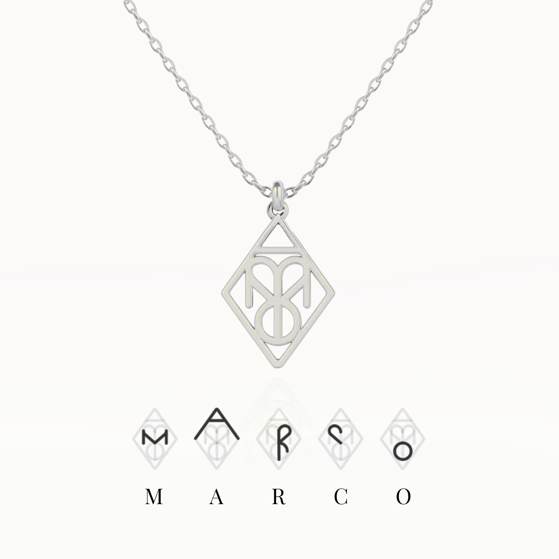 Personalisierbare Diamant Monogramm Namens-Kette