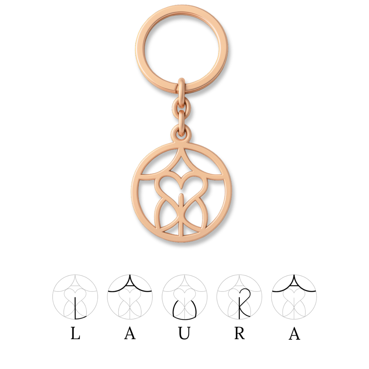 Personalisierbarer Monogramm-Anhänger