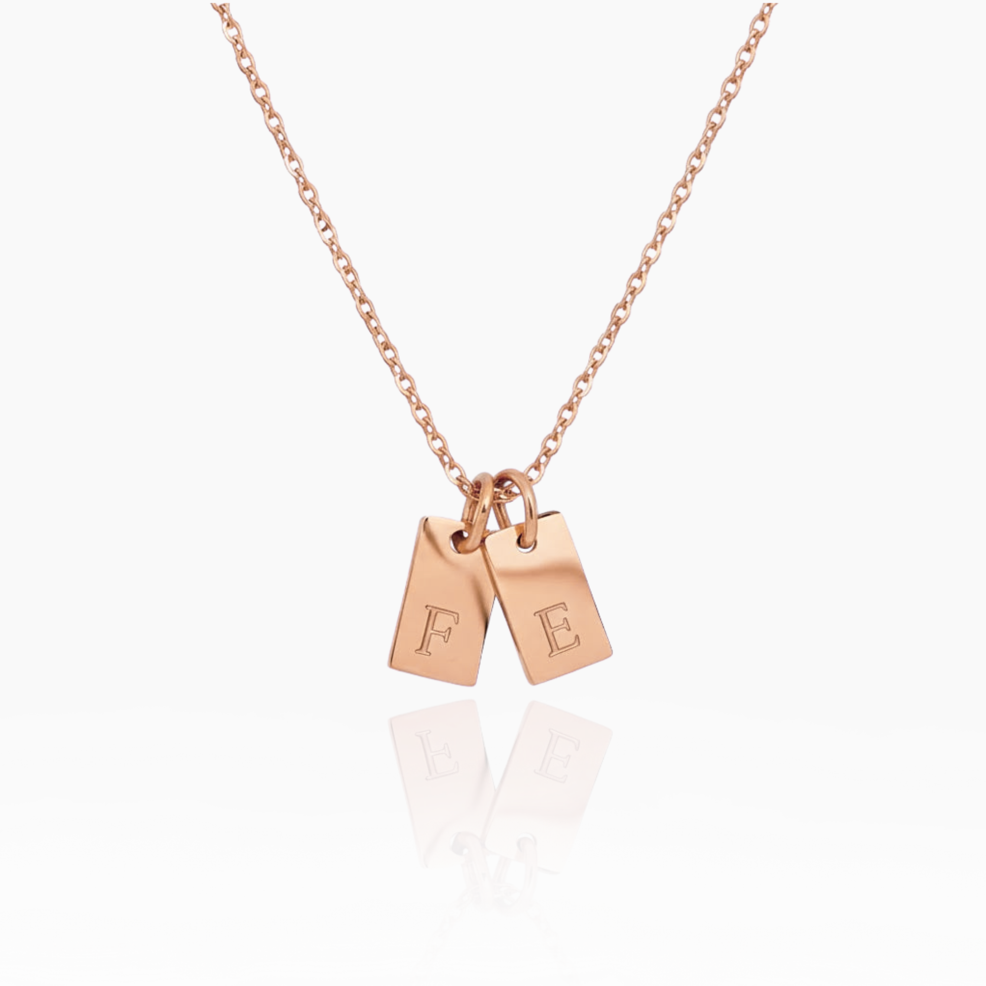 Initialen-Plättchen Halskette