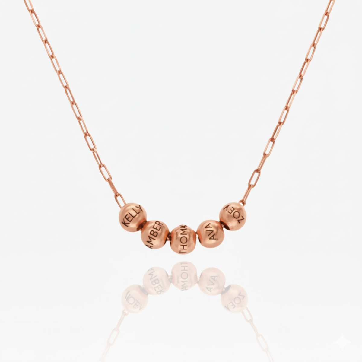 Gravierte Namensperlen-Halskette
