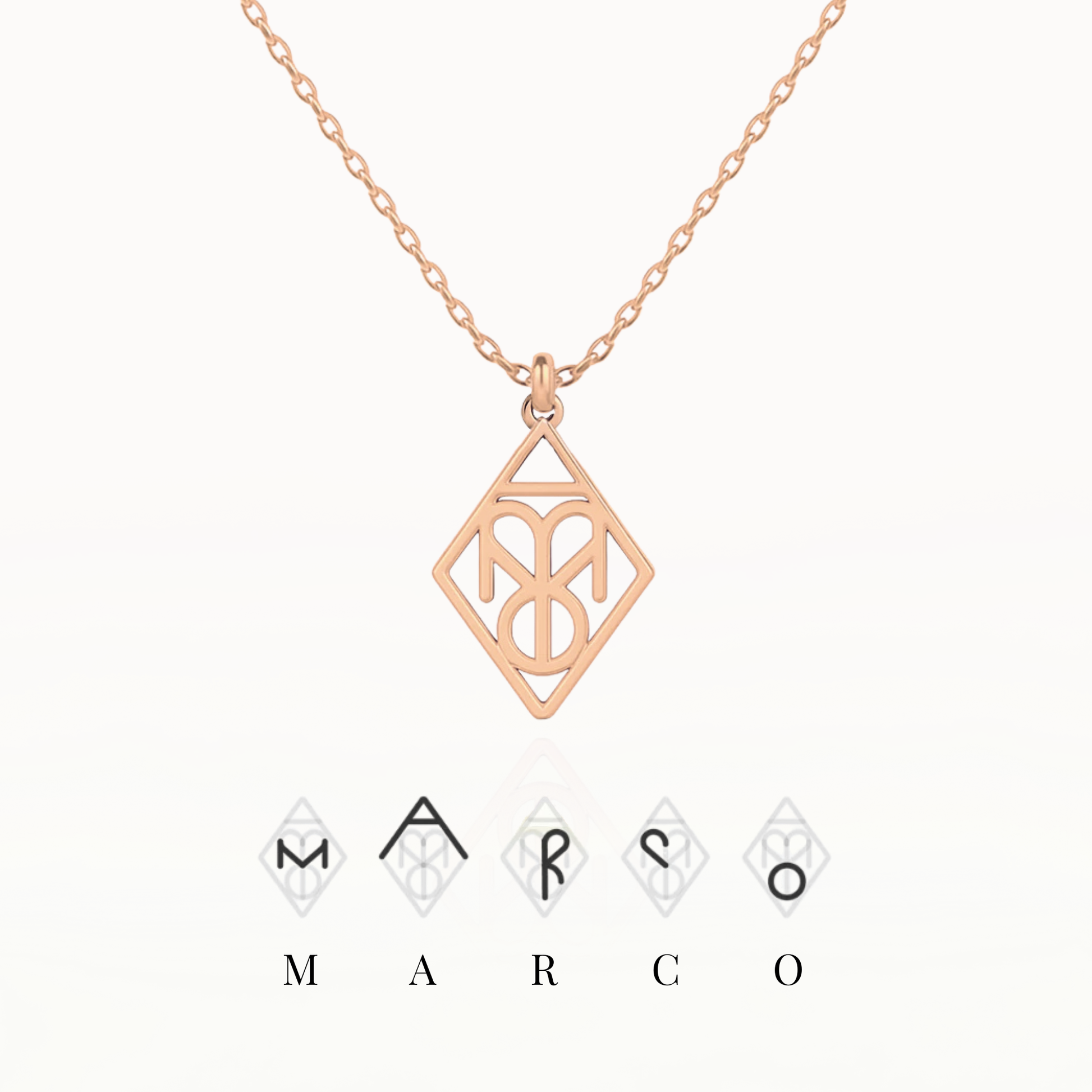 Personalisierbare Diamant Monogramm Namens-Kette