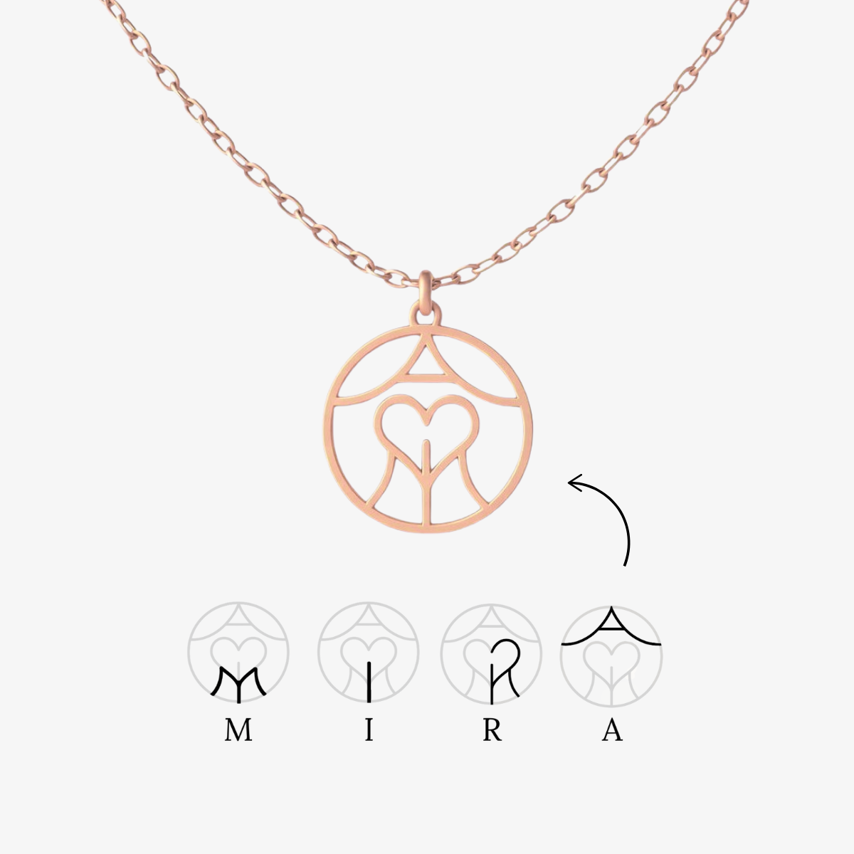 Personalisierbare Monogramm Namens-Kette