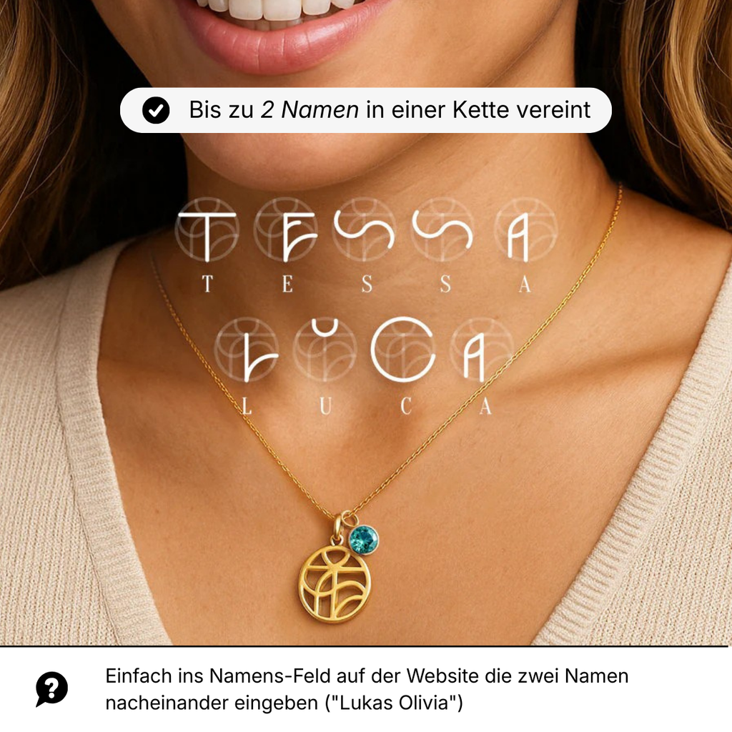 Personalisierbare Monogramm Namens-Kette