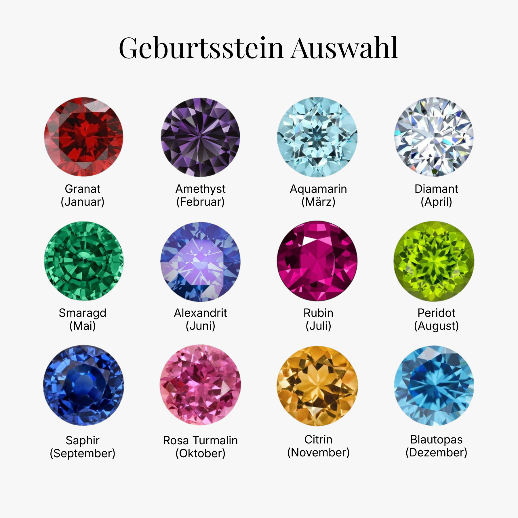 Signature Halskette mit Name und Geburtsstein