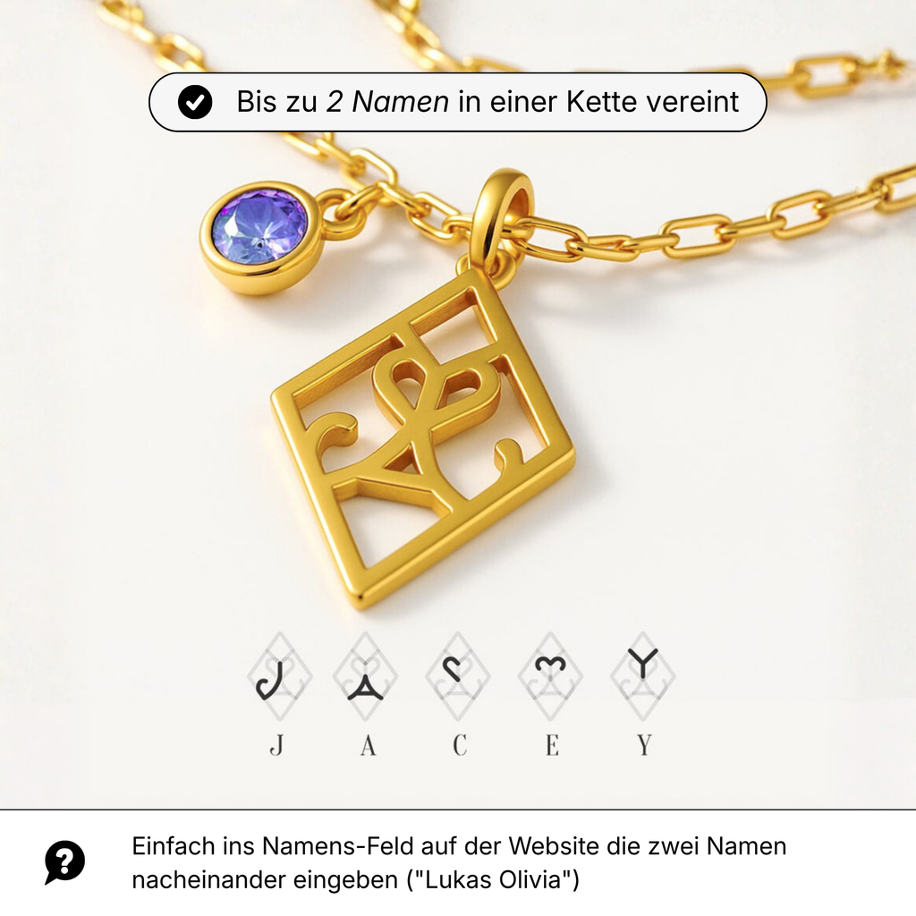 Personalisierbare Diamant Monogramm Namens-Kette