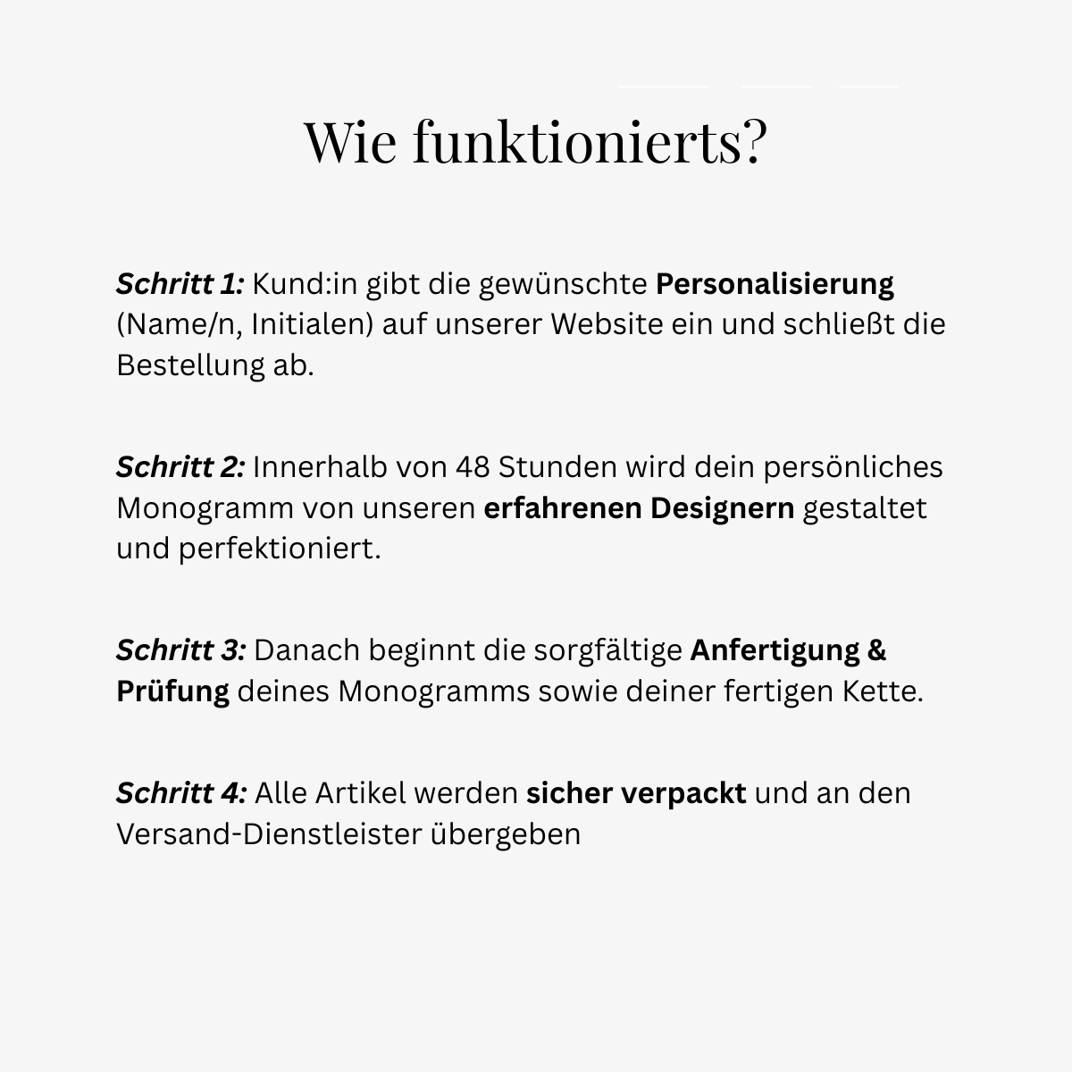 Personalisierbare Monogramm Namens-Kette