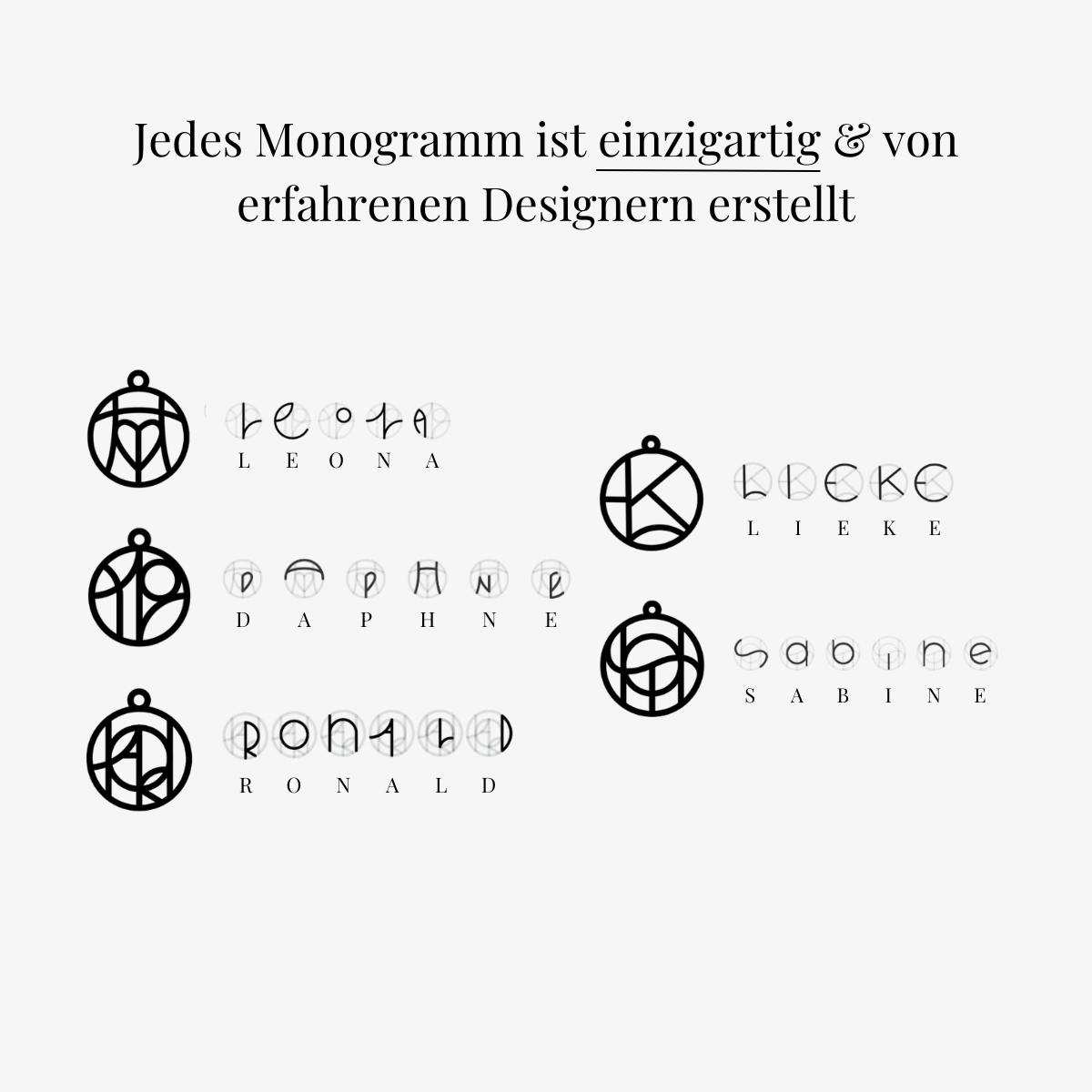 Personalisierbare Monogramm Namens-Kette