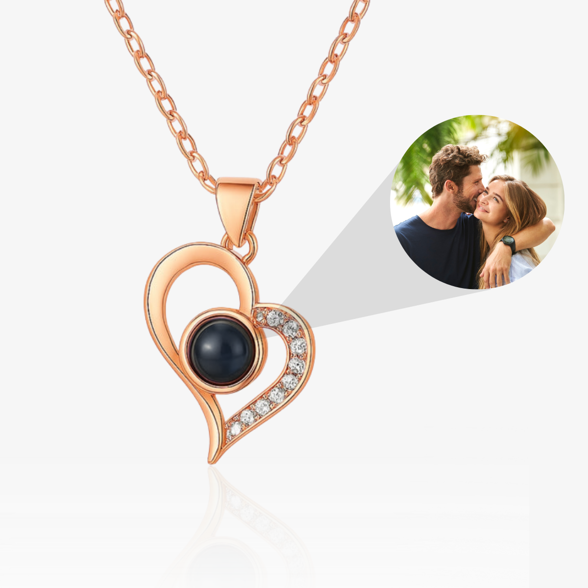 Personalisierte Herz Halskette mit Foto