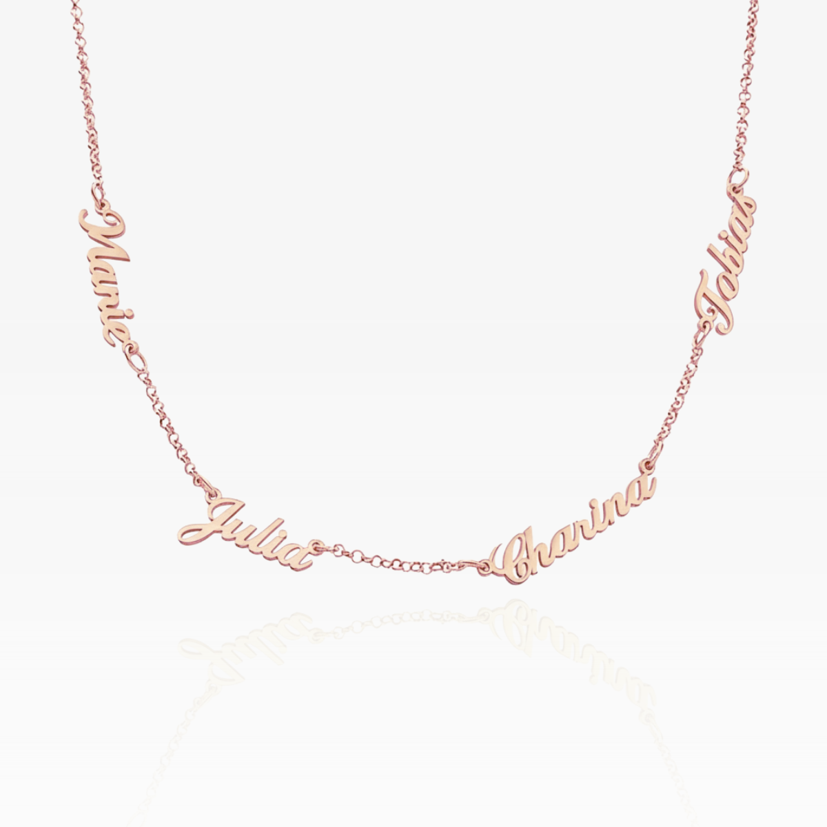 Mehrnamige Schriftzug-Halskette