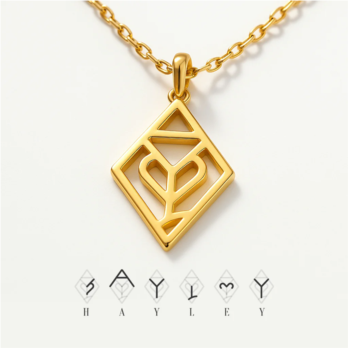 Personalisierbare Diamant Monogramm Namens-Kette