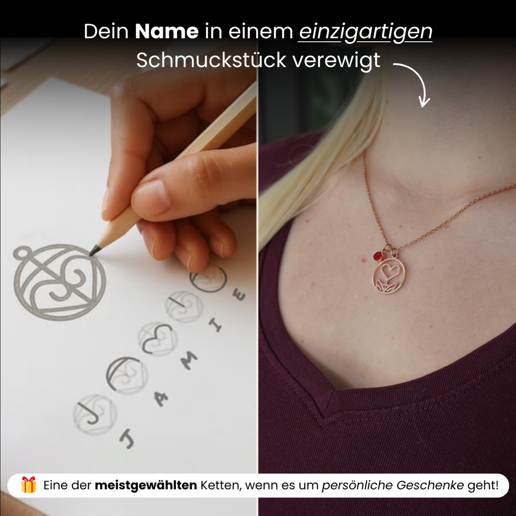 Personalisierbare Monogramm Namens-Kette