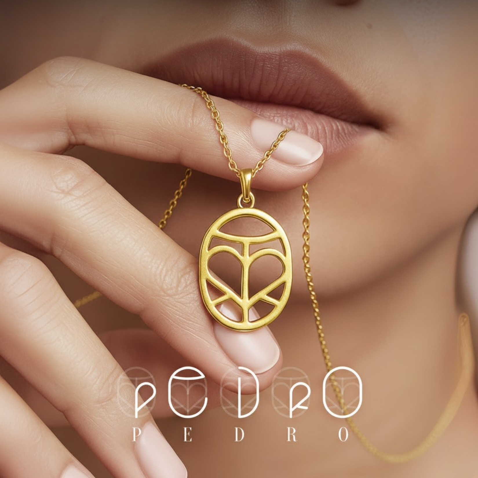 Personalisierbare Oval Monogramm Namens-Kette